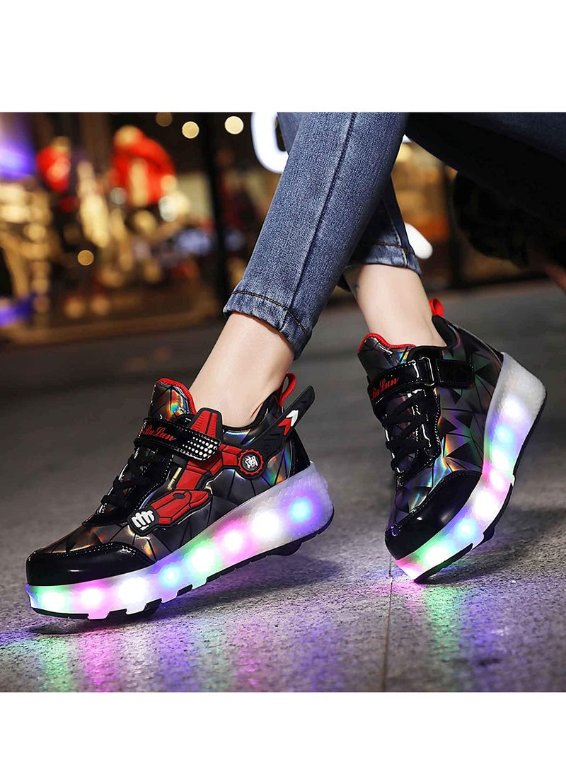 Sharpdo Rechargeable Children's Boys and Girls Roller Skates Light Skating Wheel Shoes - Image 3