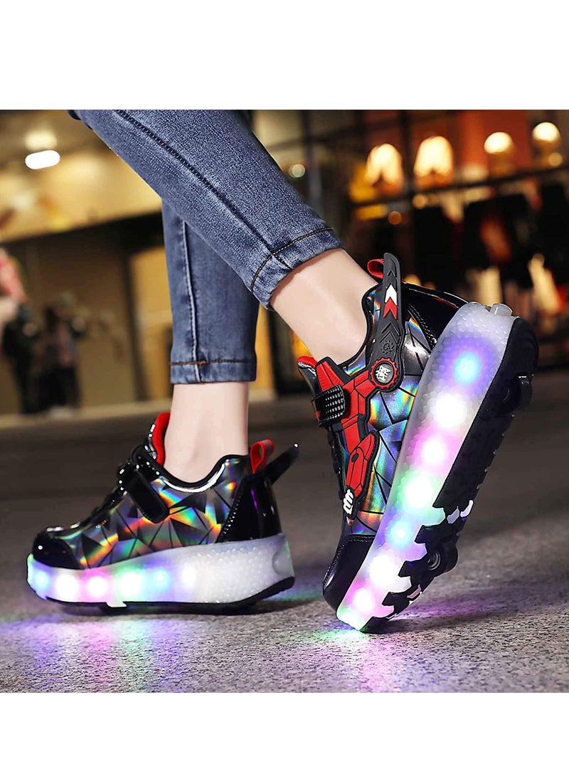 Sharpdo Rechargeable Children's Boys and Girls Roller Skates Light Skating Wheel Shoes - Image 5