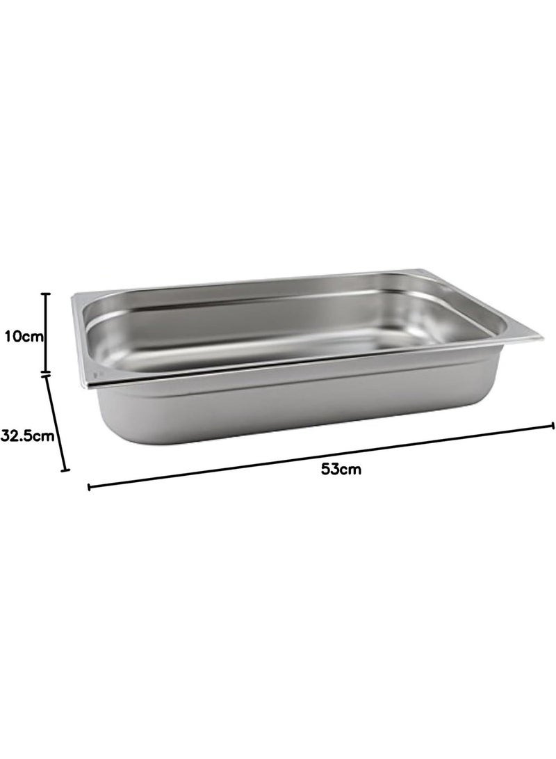SOFIA REFRIGERATION GN Pan/Tray 1/1 10cm Stainless Steel Food Container Food Warmer, Food Storage, For Catering and Kitchen Use - Image 2