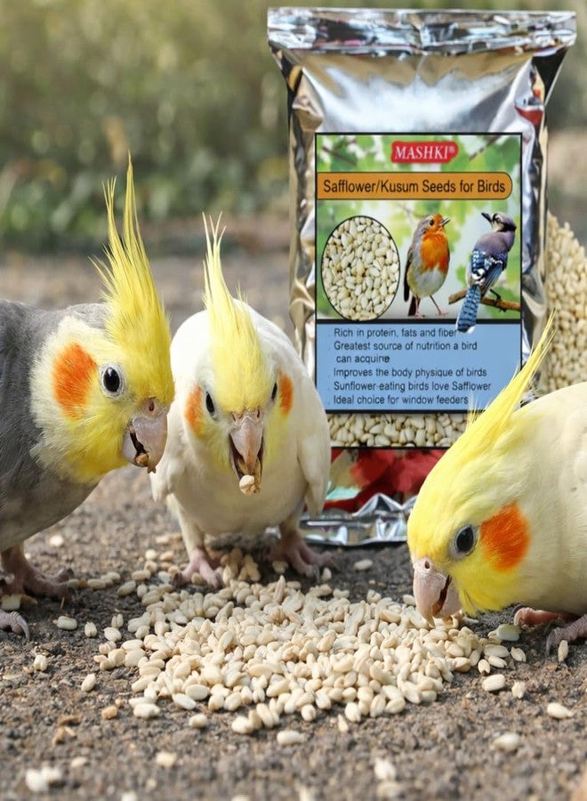 MASHKI Safflower Seeds/Kusum Seeds for Birds Dry and Clean Kusum beej for Bird Food Natural Nutrition Food (180), All Life Stages, 1 Count - Image 5