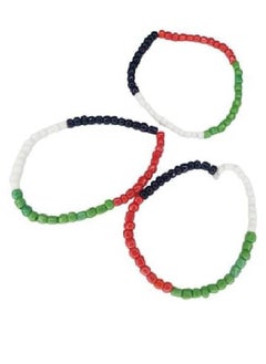 Generic Charms in the shape of the Palestinian flag made of beads, 3 pieces  - Image 1