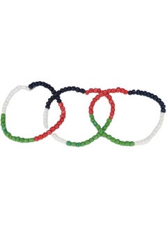 Generic Charms in the shape of the Palestinian flag made of beads, 3 pieces  - Image 4