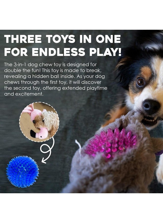 فلوريش لعبة مضغ للكلاب الأليفة مع مادة BPA غير سامة، نسيج ناعم مزدوج الخياطة من الخارج، لعبة صرير غير قابلة للتدمير للكلاب التي تمضغ بشكل عدواني (كبيرة، سلحفاة) - Image 2