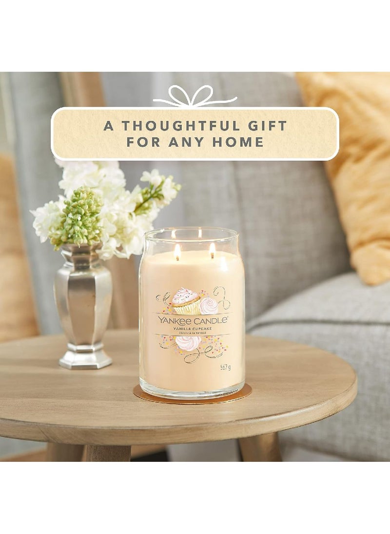 Yankee Yankee Candle Signature Scented Candle, Vanilla Cupcake Large Jar Candle with Double Wicks, Soy Wax Blend Long Burning Candle, Perfect Gifts for Women  - Image 4