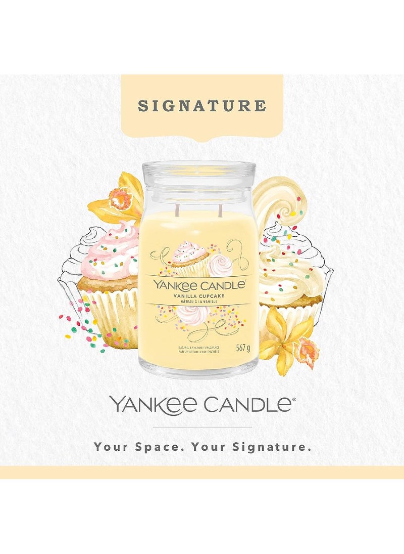 Yankee Yankee Candle Signature Scented Candle, Vanilla Cupcake Large Jar Candle with Double Wicks, Soy Wax Blend Long Burning Candle, Perfect Gifts for Women  - Image 3