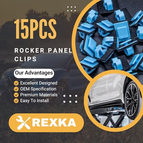 Rexka 15pcs Door Liftgate Body Side Wheel Flare Rocker Moulding Retainer Clip for Hyundai Kia 87756-1F000 Elantra Santa Fe Kona Palisade Tucson Veloster Cadenza Forte NIRO Soul Sportage - Image 2