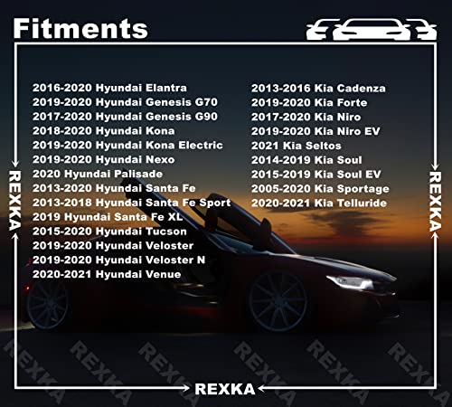 Rexka 15pcs Door Liftgate Body Side Wheel Flare Rocker Moulding Retainer Clip for Hyundai Kia 87756-1F000 Elantra Santa Fe Kona Palisade Tucson Veloster Cadenza Forte NIRO Soul Sportage - Image 4