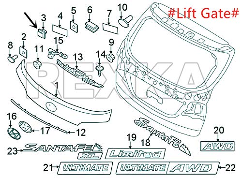 Rexka 15pcs Door Liftgate Body Side Wheel Flare Rocker Moulding Retainer Clip for Hyundai Kia 87756-1F000 Elantra Santa Fe Kona Palisade Tucson Veloster Cadenza Forte NIRO Soul Sportage - Image 5