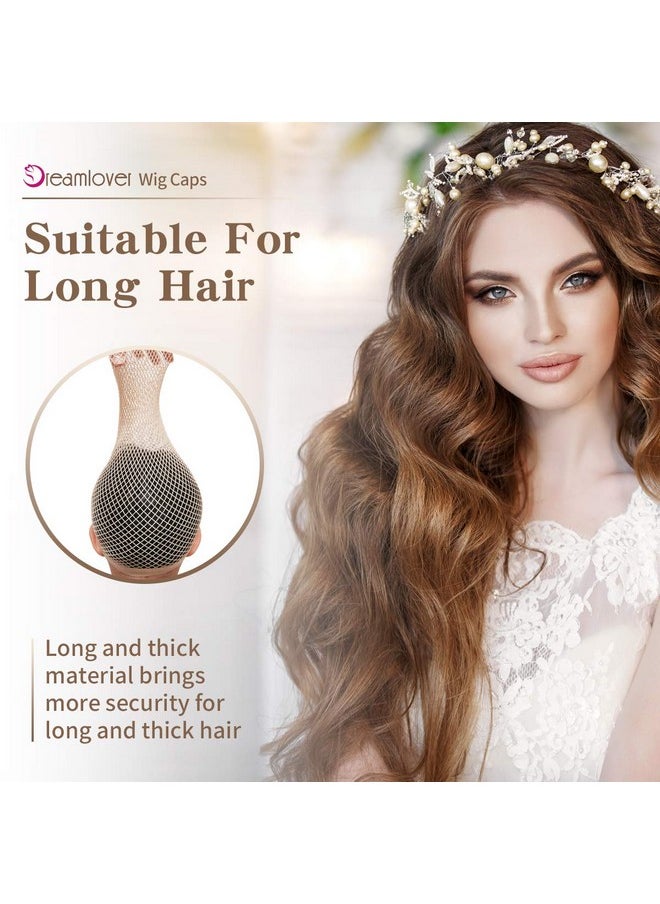 Dreamlover Wig Caps For Women, Hair Net For Wig, Mesh Wig Cap For Long Hair, Natural Nude, 2 Pieces  - Image 2