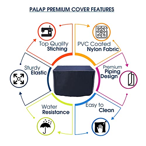 PalaP Dust Proof & Water Proof Washable protective Nylon Printer Cover Compatible for HP Neverstop 1200W(Black, 43.05x34.34x33.7cm) - Image 3