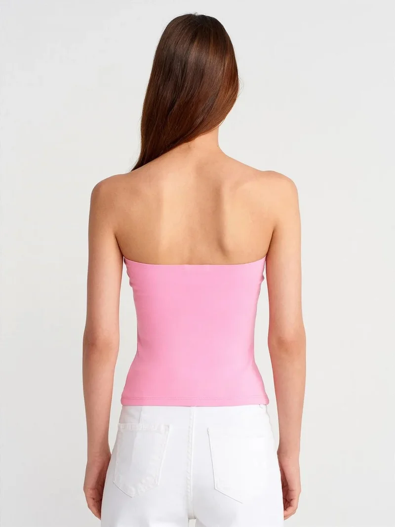 ديلفين Dilvin Strapless Slim-fit Jersey Blouse