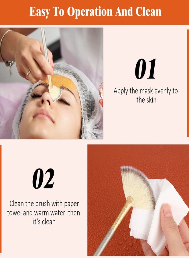 مايتيز مجموعة فرش الوجه من مايتيز، 9 قطع، فرش قناع مروحي، فرش ناعمة لتطبيق المكياج على الوجه، أدوات لتقشير قناع الجليكوليك، مكياج كريم الطين (شامبانيا، بنفسجي، أسود) - Image 5