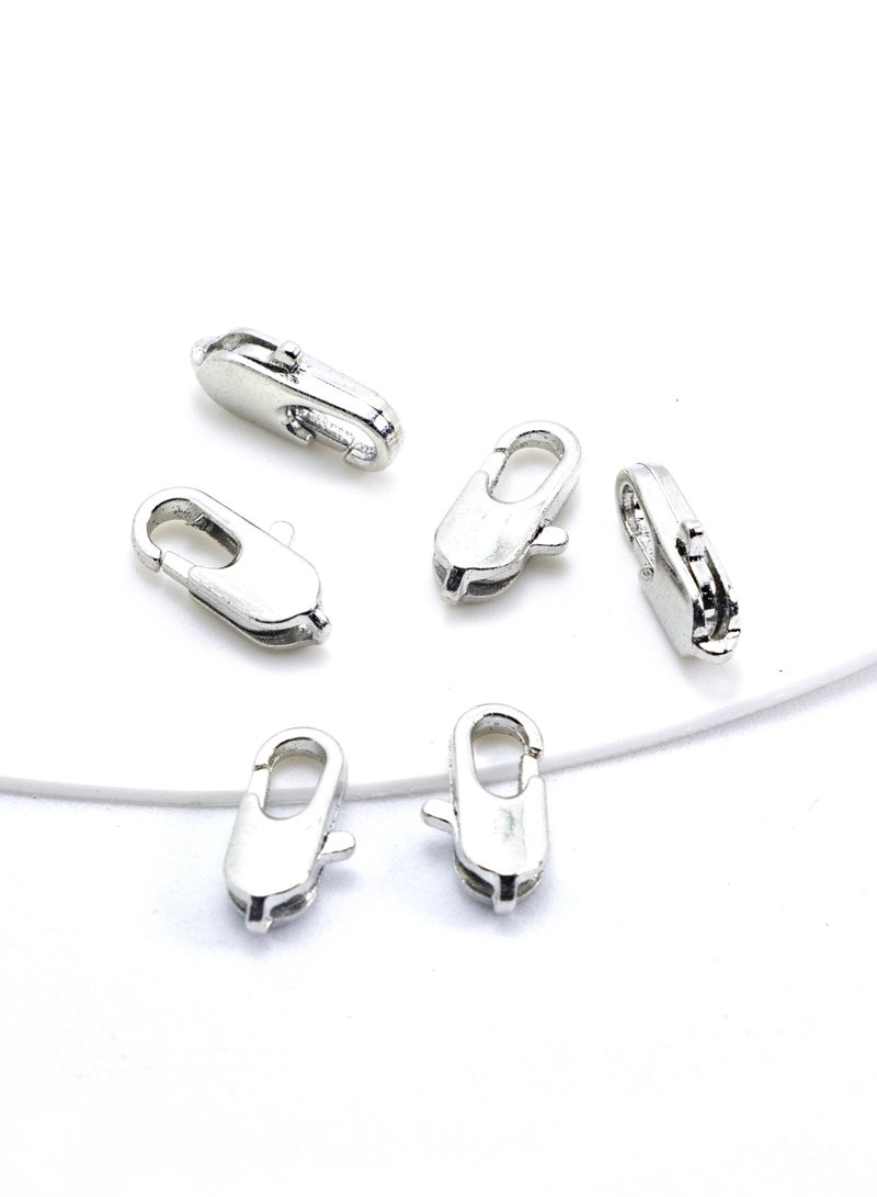 20 pcs Silver Stainless Steel Rectangle Lobster Clasps Rings Hooks Connectors For DIY Bracelet Necklace Chains Jewelry Making(14mm) - Image 2