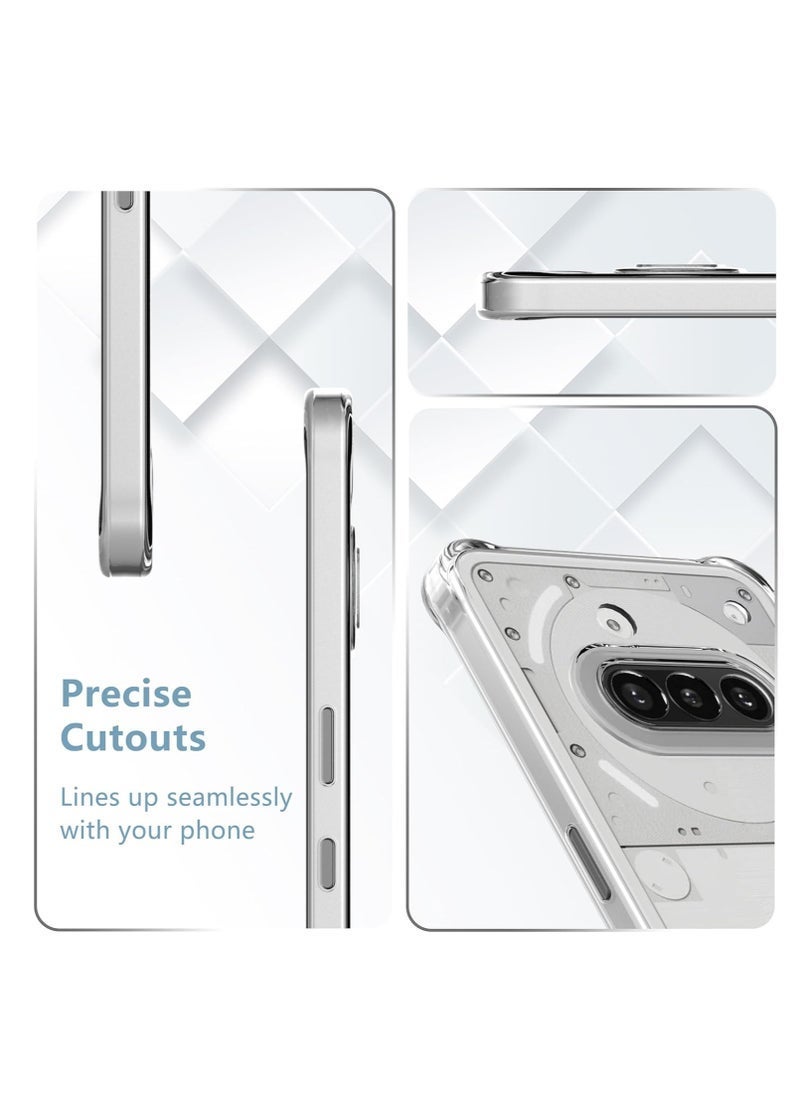 TIGER Nothing Phone 3a Case Cover Anti Yellowing Premium Clear Case with 2-Pack Nothing Phone 3a Screen Protector Tempered Glass Film High Transparency Anti-Scratch Glass For Nothing Phone 3a - Image 4