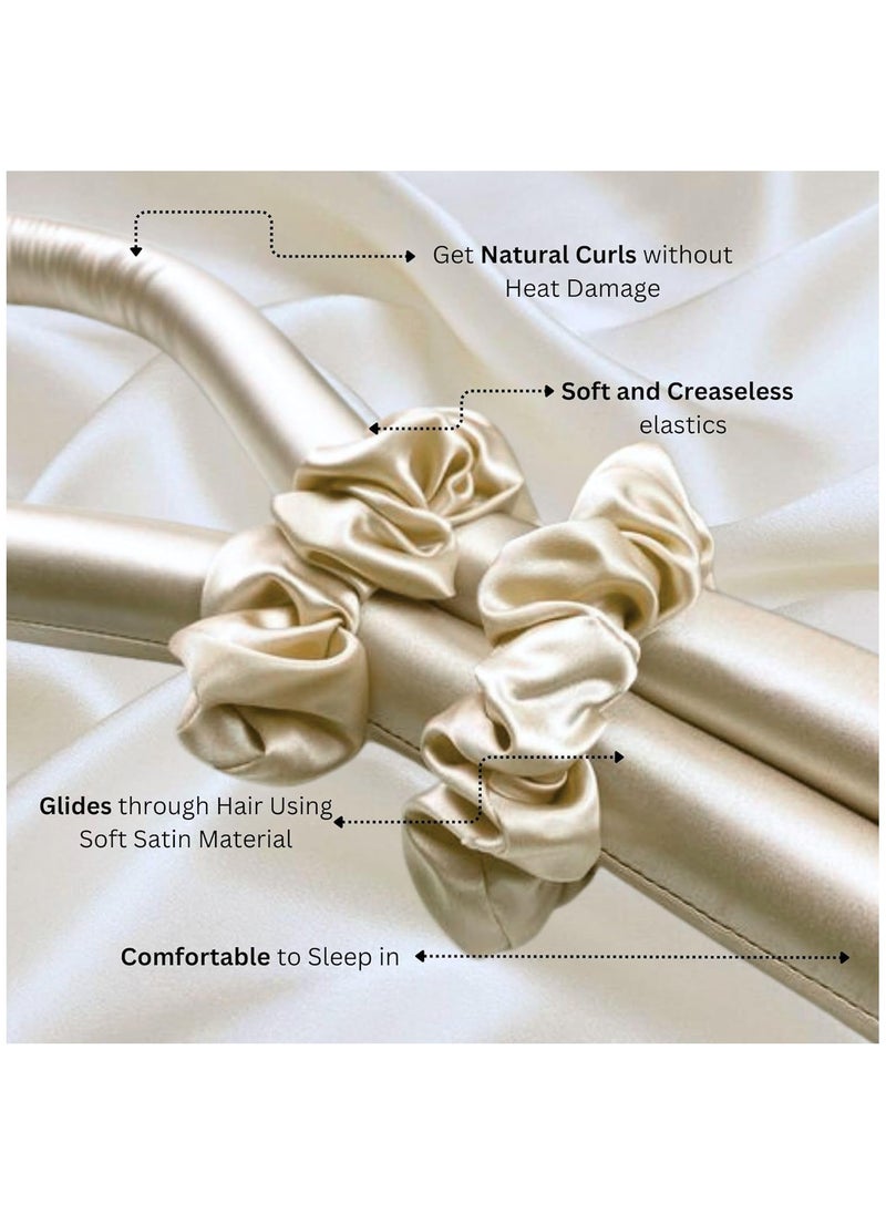 ELAUR Elaur Satin Heatless Curling Set-Hair Rollers for Heatless Curls | Overnight Heatless Hair Curlers to Sleep in | Curling Rod Headband for Short & Long Hair | Hair Wrap Curler (Gold)  - Image 5