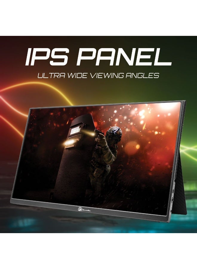 GamerTek Maverick 15.6" FHD 144Hz Portable Gaming Monitor Black - Image 5