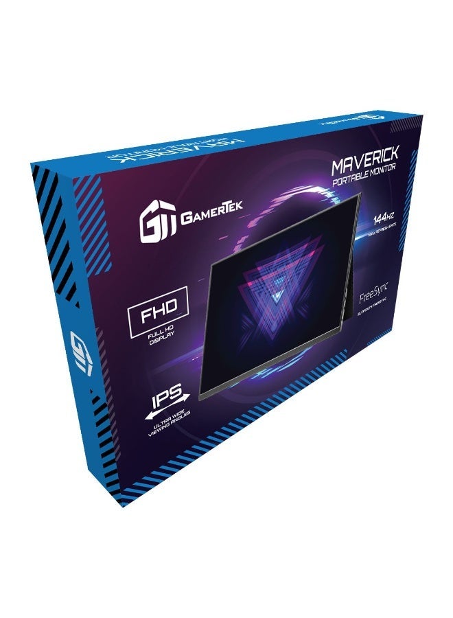 GamerTek Maverick 15.6" FHD 144Hz Portable Gaming Monitor Black - Image 2