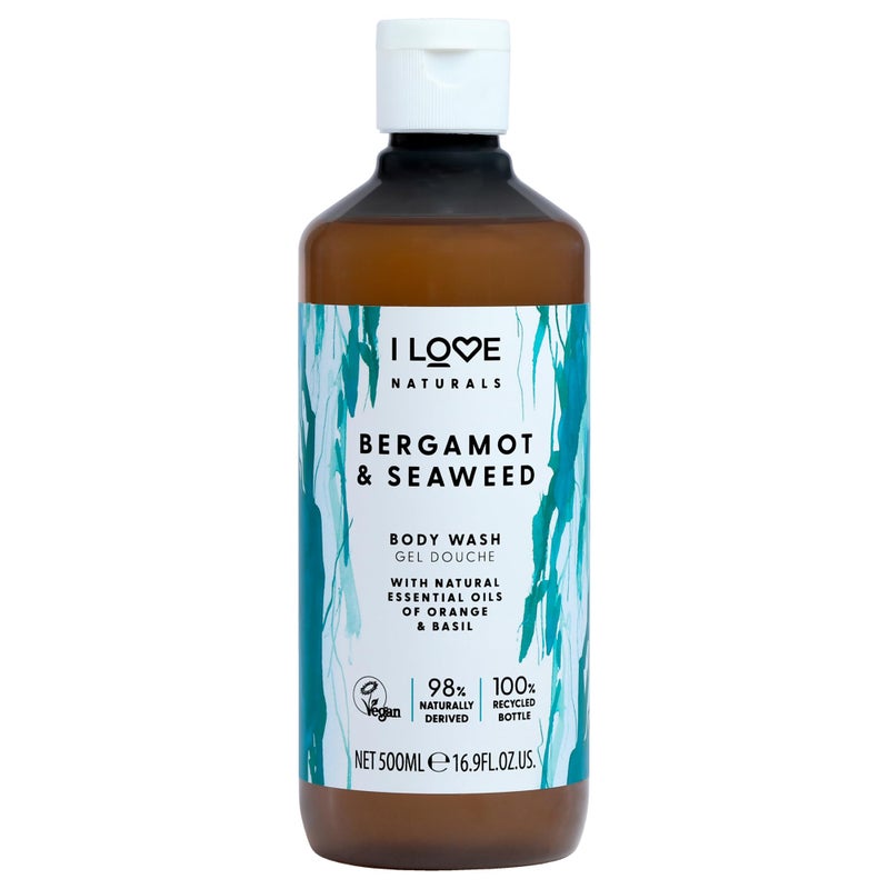 I LOVE Naturals Bergamot and Seaweed Body Wash - Moisturizing Body Wash - Infused with Essential Oils - Plant-Based Body Cleanser - 16.9 oz - Image 1