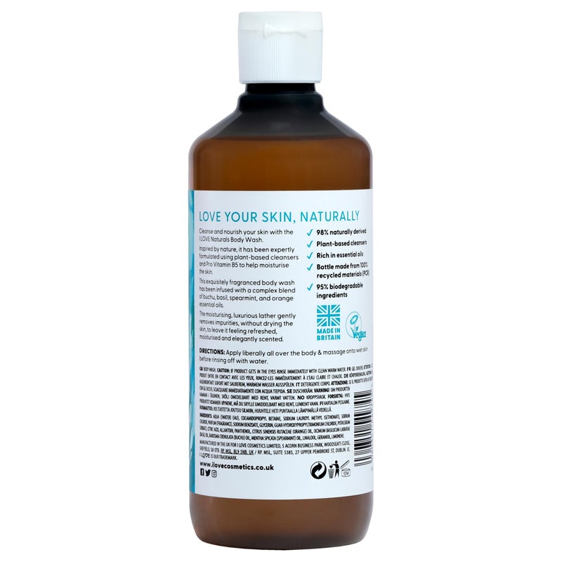 I LOVE Naturals Bergamot and Seaweed Body Wash - Moisturizing Body Wash - Infused with Essential Oils - Plant-Based Body Cleanser - 16.9 oz - Image 3