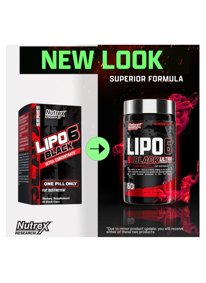 Nutrex Research Lipo 6 Black Ultra Concentrate Fat Destroyer 60 Capsules  - Image 3