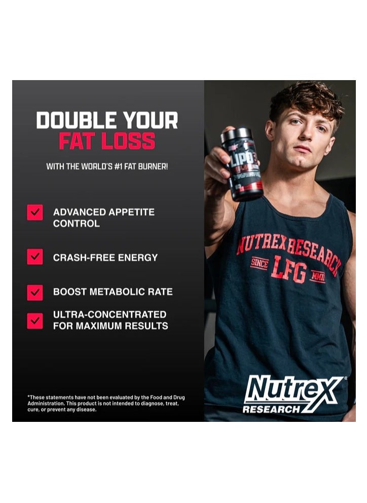 Nutrex Research Lipo 6 Black Ultra Concentrate Fat Destroyer 60 Capsules  - Image 4