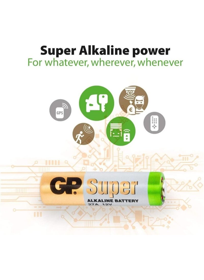 جي بي 5-Pieces GP Super 27A High Voltage 12V Alkaline Batteries  - Image 3