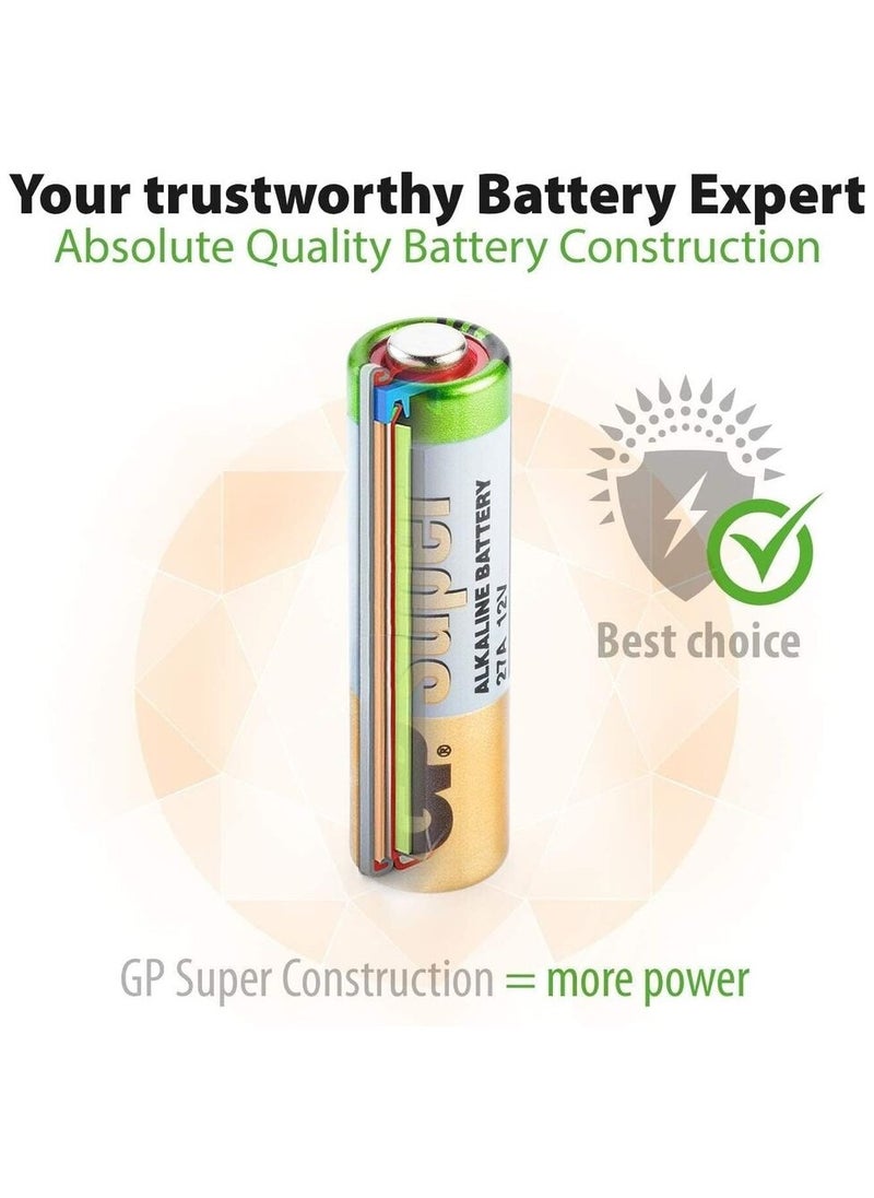 جي بي 5-Pieces GP Super 27A High Voltage 12V Alkaline Batteries  - Image 5