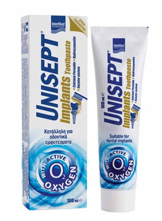 Intermed Unisept Implants Toothpaste – Advanced Care for Dental Implants & Gum Protection - 100ml - Image 1