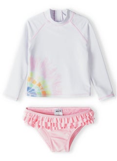 MINOTI Kids Girls Long Sleeve Rash Top And Knicker Set  - Image 1