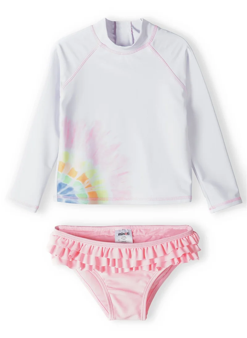 MINOTI Kids Girls Long Sleeve Rash Top And Knicker Set