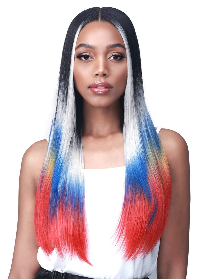BOBBI BOSS BOBBI BOSS 6" HD Lace Part Wigs - MLF642 PANIZ, Long Stright wigs with Baby Hair, High Heat Resistant Wigs (NATURAL BK) 