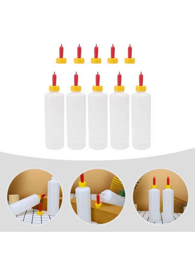 Goat Nipple And Bottles Set 5 Sets Small Animal Milk Drink Pritchard Nipple For Goats 400 Ml Lamb Nursing Bottles Feeding Bottle Kit For Feeding Sheep Goat Lamb Puppy (5 Bottles& 10 Nipples)