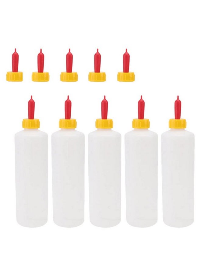 Goat Nipple And Bottles Set 5 Sets Small Animal Milk Drink Pritchard Nipple For Goats 400 Ml Lamb Nursing Bottles Feeding Bottle Kit For Feeding Sheep Goat Lamb Puppy (5 Bottles& 10 Nipples)