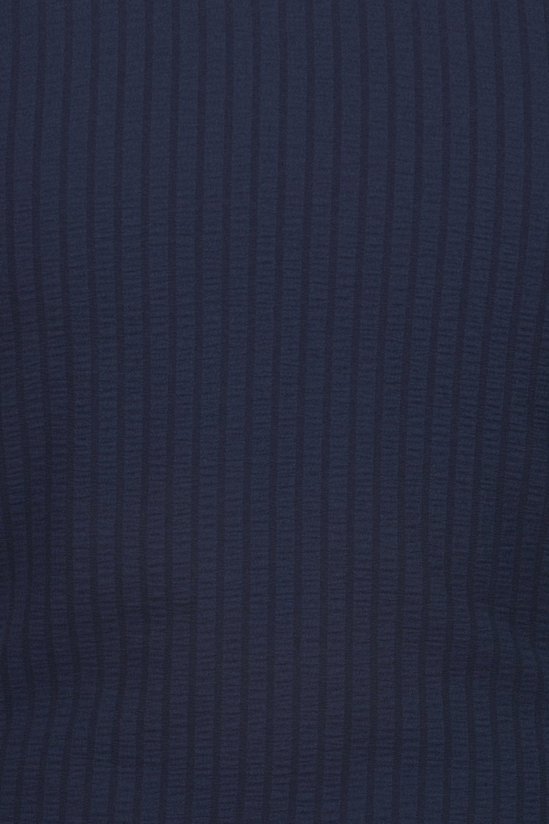 Ike Behar Men Regular Fit Textured Long Sleeve Casual Shirt, Navy - Image 3