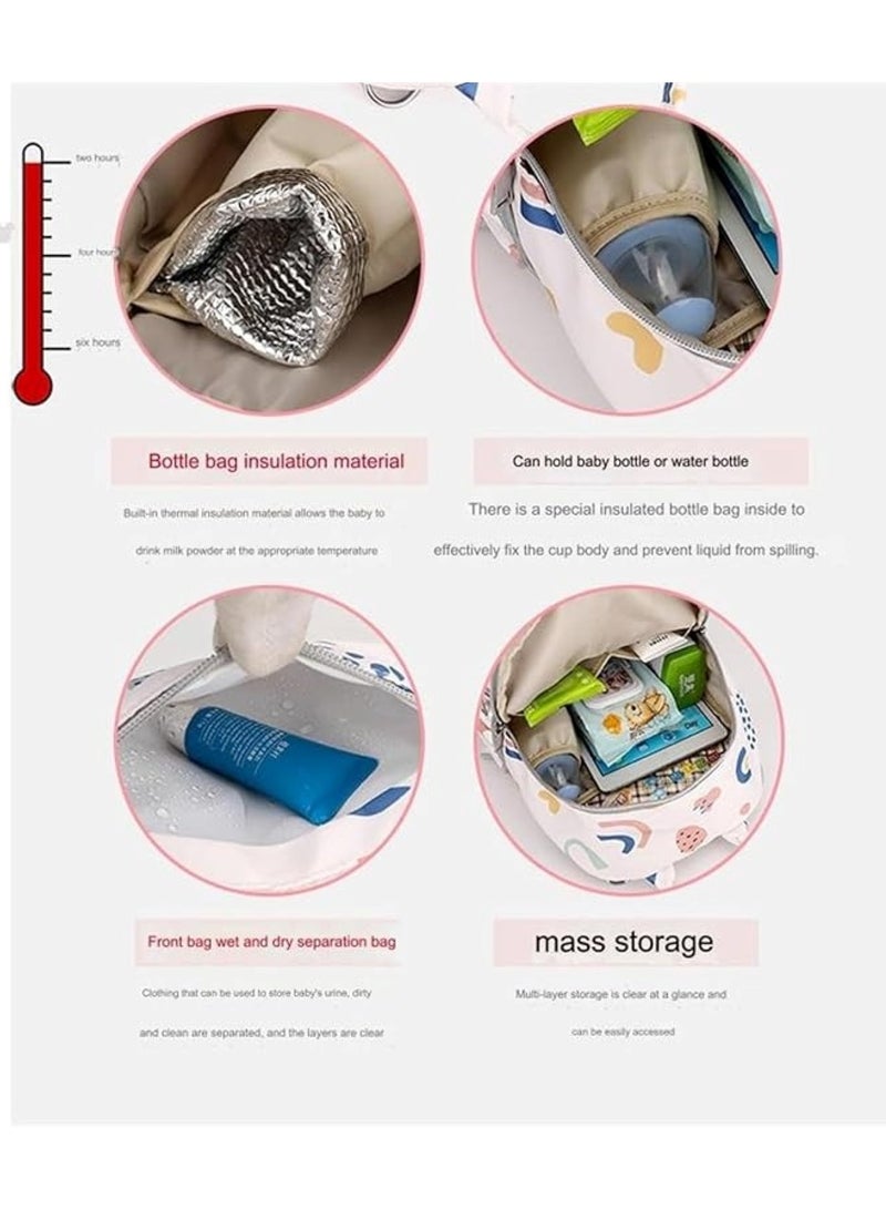 هويتك حقيبة سفر للأمهات بطبعات الأزهار باللون الأزرق - Image 5