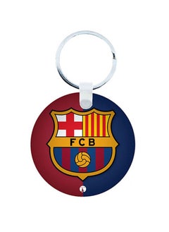 RKN Round Barcelona Football Club Wooden Keychain 