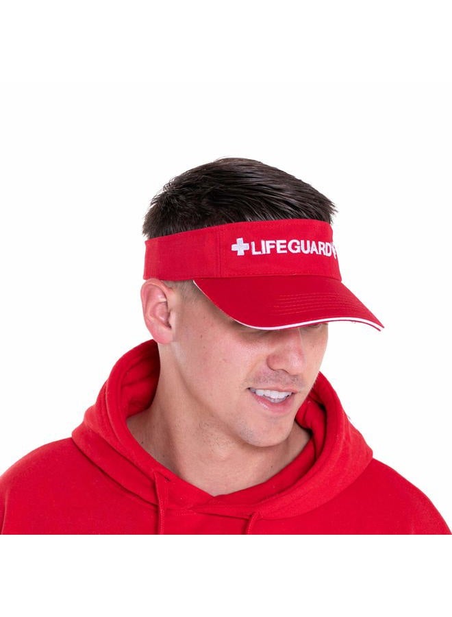 LIFEGUARD Officially Licensed Visor - Feel Comfortable - Hat for Men & Women, The Materials - One Size, Red/White, One size - Image 1
