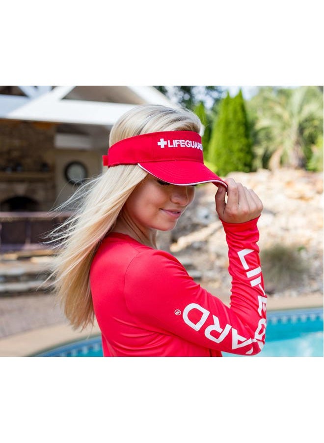 LIFEGUARD Officially Licensed Visor - Feel Comfortable - Hat for Men & Women, The Materials - One Size, Red/White, One size - Image 3