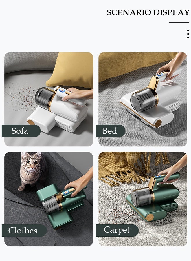 DUNISO مكنسة كهربائية للمراتب محمولة بالأشعة فوق البنفسجية، أداة إزالة العث، آلة تنظيف مزيل العث اللاسلكية للوسائد، ملاءات المراتب، الأرائك، الألعاب القطيفة والأسطح القماشية الأخرى - Image 5