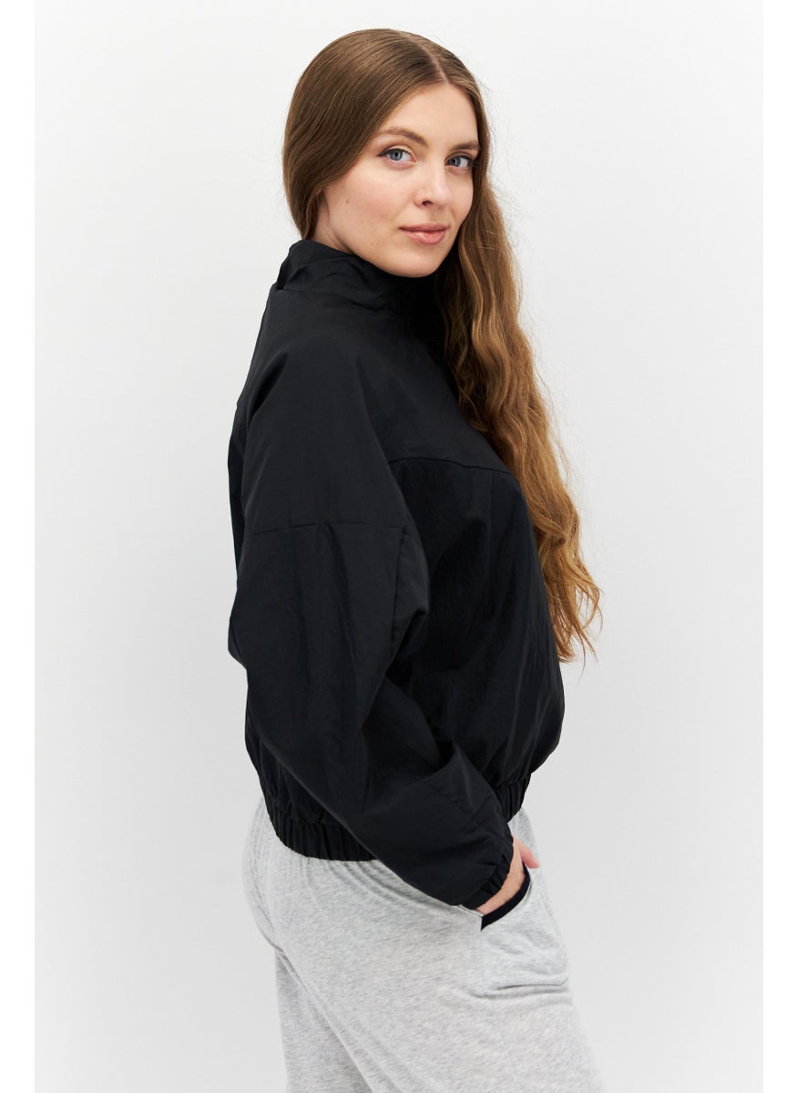Reebok Women Sportswear Fit Long Sleeves Training Jacket, Black  - Image 2