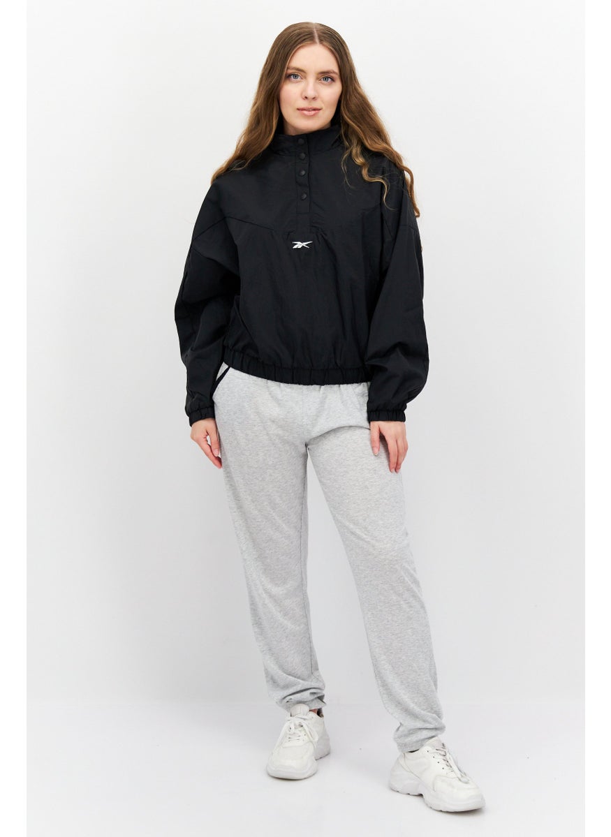 Reebok Women Sportswear Fit Long Sleeves Training Jacket, Black  - Image 3
