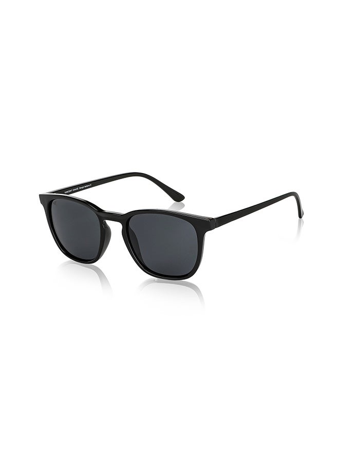 VINCENT CHASE Unisex Vincent Chase By Lenskart | Grey Black Full Rim Square Stylish Sunglasses | Polarized and UV Protected | For Men and Women | Large | VC S14090 - Image 1