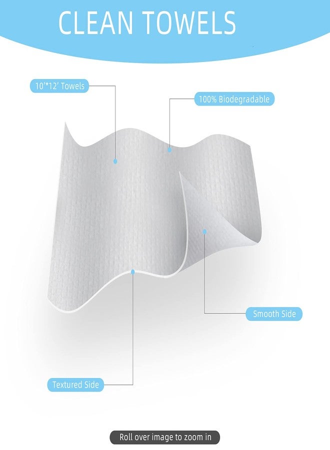 Atitifope Disposable Face Cloths Cleansing Towels Facial Towel Wet and Dry Face Towel Tissue Makeup Remover Wipse 10inch x 12inch (1 Box) - Image 5