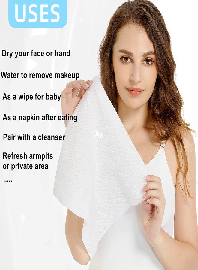 Atitifope Disposable Face Cloths Cleansing Towels Facial Towel Wet and Dry Face Towel Tissue Makeup Remover Wipse 10inch x 12inch (1 Box) - Image 3