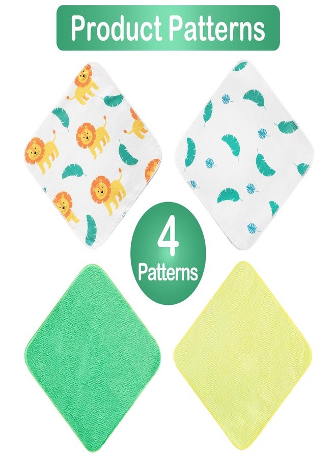 softan Baby Washcloths, 24Pack Baby Wash Cloths Extra Soft & Ultra Absorbent, Baby Towels and Washcloths Face Towels for Unisex Boys Girls Body, Washclothes Gentle on Sensitive Skin, 9x9 Lion - Image 5