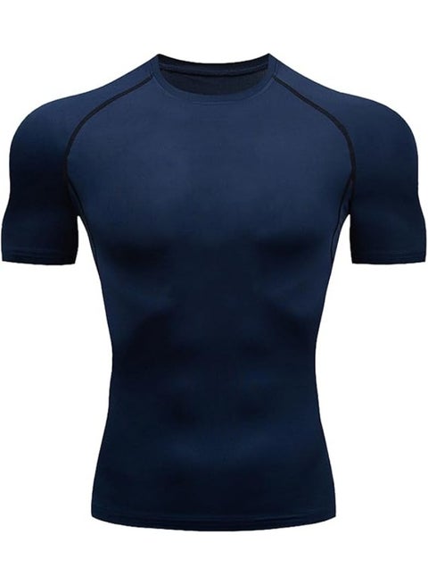 Men's Compression Shirts Short Sleeve Athletic Tops, Cool Dry Workout Shirt Sports T-Shirt