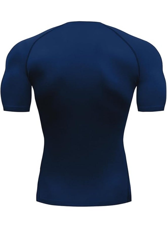 Men's Compression Shirts Short Sleeve Athletic Tops, Cool Dry Workout Shirt Sports T-Shirt - Image 5