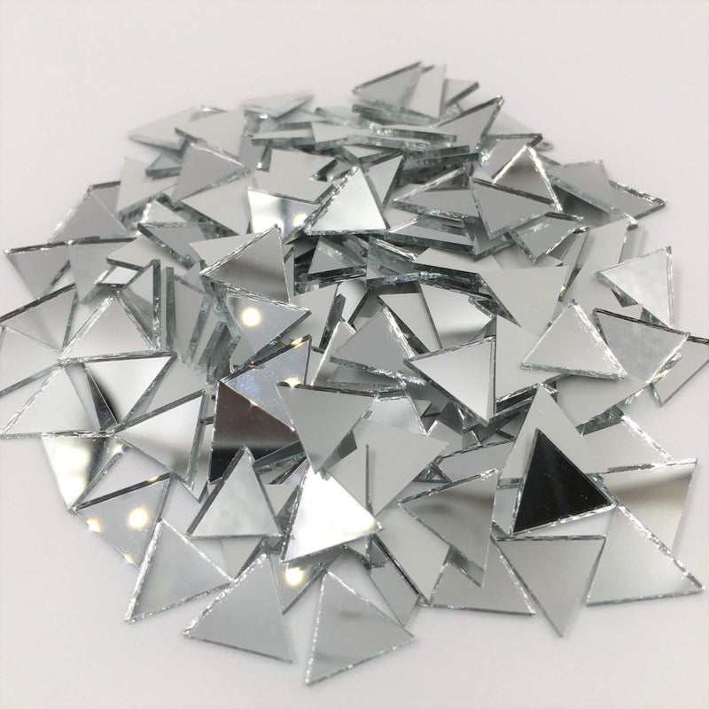 NUORUI NUO RUI 15mm Mini Triangle Shape Mirror Mosaic Tiles Small Craft Mirror 120 Pcs - Image 3