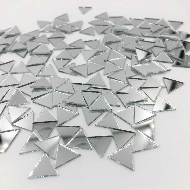 NUORUI NUO RUI 15mm Mini Triangle Shape Mirror Mosaic Tiles Small Craft Mirror 120 Pcs - Image 1