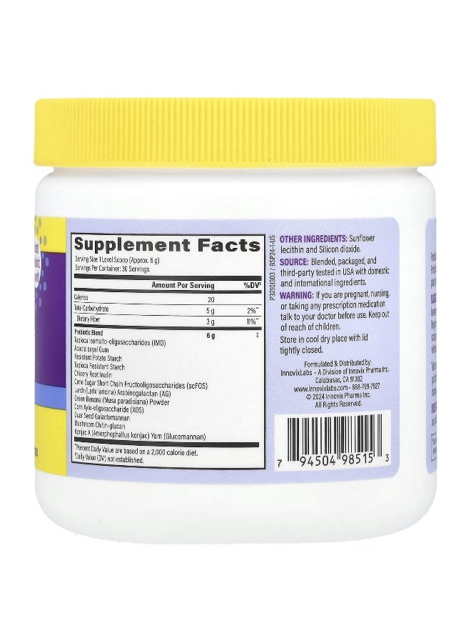 InnovixLabs InnovixLabs, Broad Spectrum Prebiotic Fiber, Unflavored, 6.4 oz (180 g) - Image 2